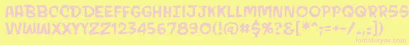 MondobeyondoBb Font – Pink Fonts on Yellow Background