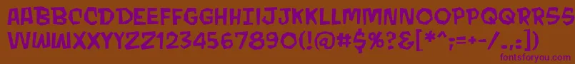 MondobeyondoBb Font – Purple Fonts on Brown Background