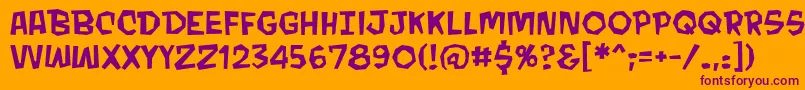 MondobeyondoBb Font – Purple Fonts on Orange Background