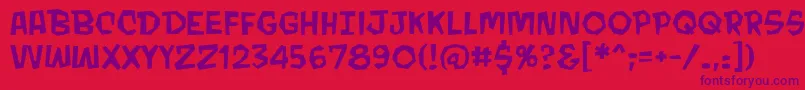 MondobeyondoBb Font – Purple Fonts on Red Background