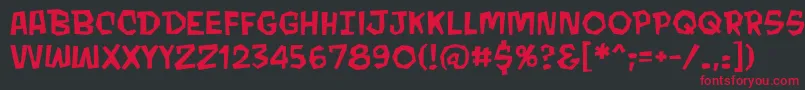 MondobeyondoBb Font – Red Fonts on Black Background