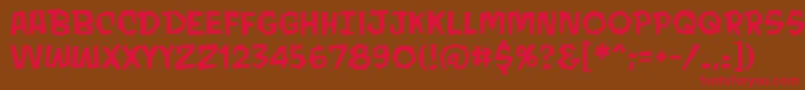 MondobeyondoBb Font – Red Fonts on Brown Background