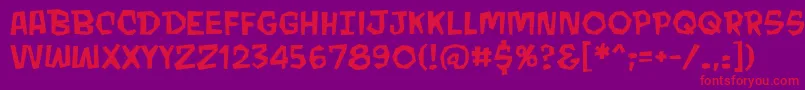 MondobeyondoBb Font – Red Fonts on Purple Background