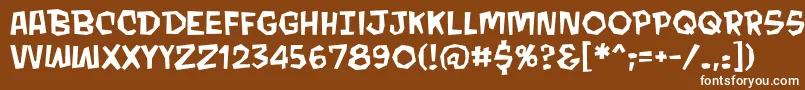 MondobeyondoBb Font – White Fonts on Brown Background