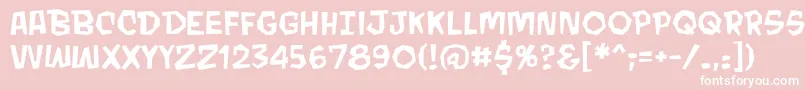 MondobeyondoBb Font – White Fonts on Pink Background