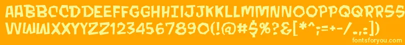 MondobeyondoBb Font – Yellow Fonts on Orange Background