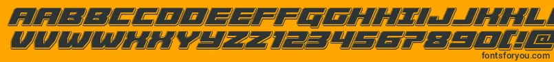 フォントCruiserfortresspunchital – 黒い文字のオレンジの背景