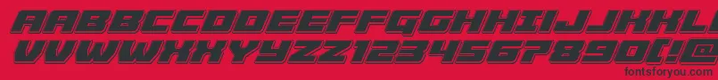 Cruiserfortresspunchital Font – Black Fonts on Red Background