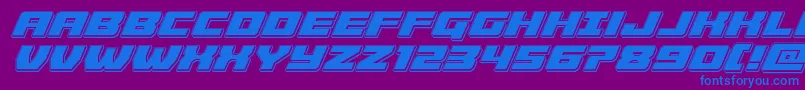 Cruiserfortresspunchital Font – Blue Fonts on Purple Background