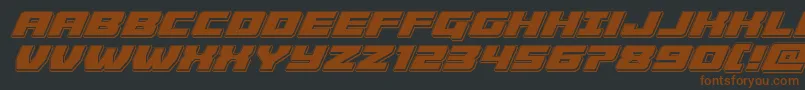 Cruiserfortresspunchital-fontti – ruskeat fontit mustalla taustalla