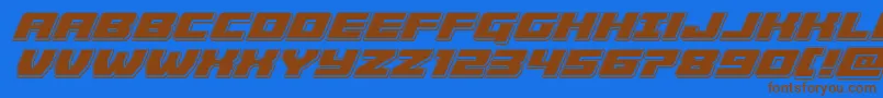 Cruiserfortresspunchital Font – Brown Fonts on Blue Background