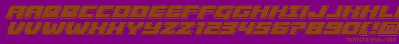 Cruiserfortresspunchital Font – Brown Fonts on Purple Background