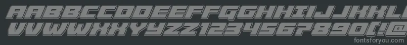 Шрифт Cruiserfortresspunchital – серые шрифты на чёрном фоне
