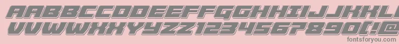 Czcionka Cruiserfortresspunchital – szare czcionki na różowym tle