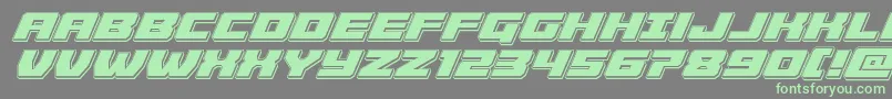 Cruiserfortresspunchital Font – Green Fonts on Gray Background