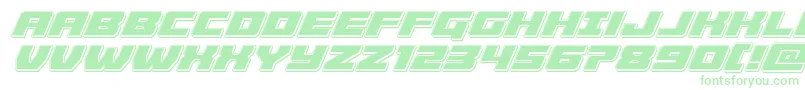 Czcionka Cruiserfortresspunchital – zielone czcionki na białym tle
