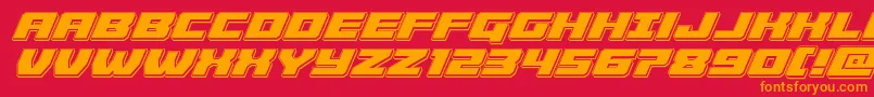 Шрифт Cruiserfortresspunchital – оранжевые шрифты на красном фоне