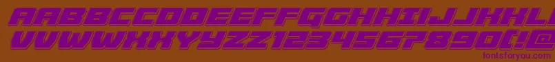 Cruiserfortresspunchital Font – Purple Fonts on Brown Background