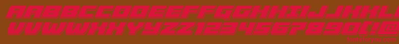Cruiserfortresspunchital Font – Red Fonts on Brown Background