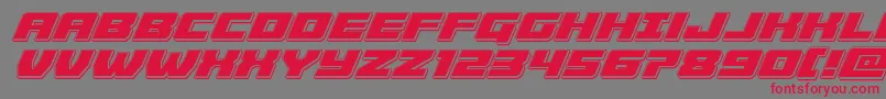 Cruiserfortresspunchital Font – Red Fonts on Gray Background