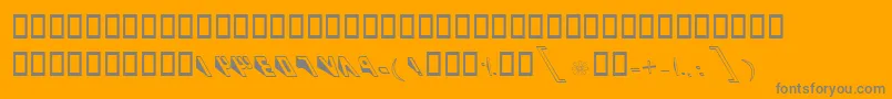 BKaj Font – Gray Fonts on Orange Background
