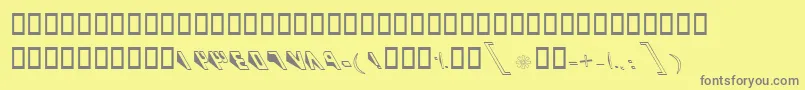 BKaj-Schriftart – Graue Schriften auf gelbem Hintergrund