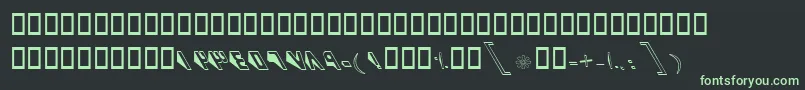 フォントBKaj – 黒い背景に緑の文字