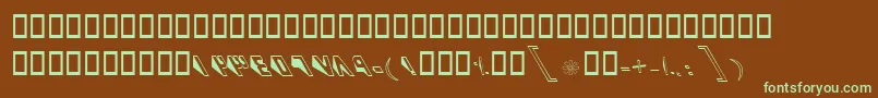 BKaj Font – Green Fonts on Brown Background