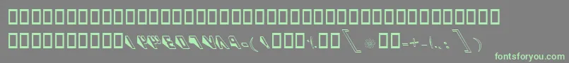 BKaj Font – Green Fonts on Gray Background