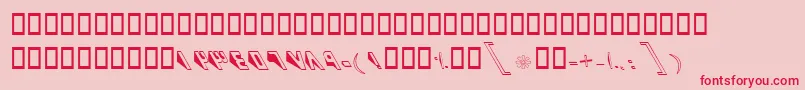 BKaj-fontti – punaiset fontit vaaleanpunaisella taustalla