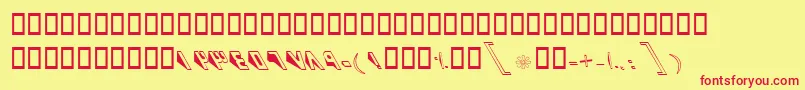 BKaj Font – Red Fonts on Yellow Background