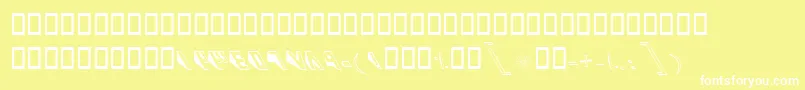 フォントBKaj – 黄色い背景に白い文字