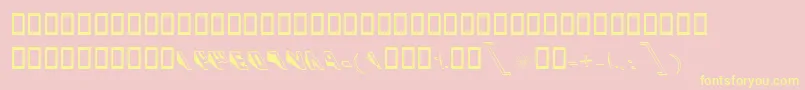 BKaj Font – Yellow Fonts on Pink Background