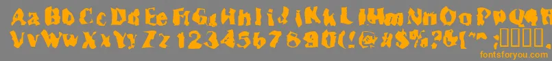 Inspector39 Font – Orange Fonts on Gray Background