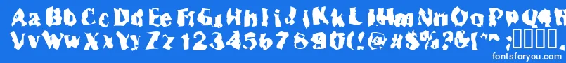 Inspector39 Font – White Fonts on Blue Background