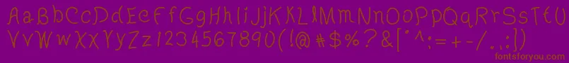 ParisByDaylight Font – Brown Fonts on Purple Background