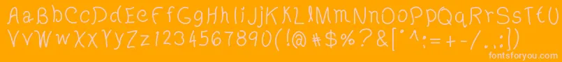 ParisByDaylight Font – Pink Fonts on Orange Background