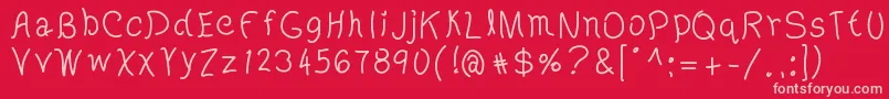 ParisByDaylight Font – Pink Fonts on Red Background
