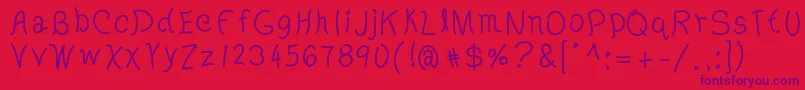 ParisByDaylight Font – Purple Fonts on Red Background