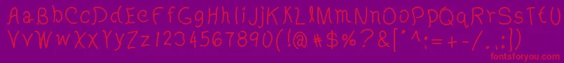 ParisByDaylight Font – Red Fonts on Purple Background