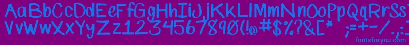 SpMarkerFont-Schriftart – Blaue Schriften auf violettem Hintergrund