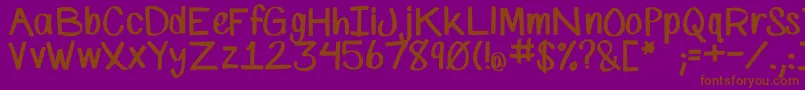 SpMarkerFont Font – Brown Fonts on Purple Background