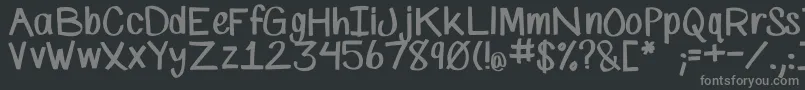 フォントSpMarkerFont – 黒い背景に灰色の文字