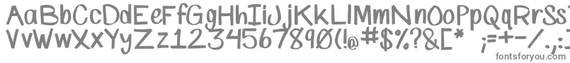 Шрифт SpMarkerFont – серые шрифты на белом фоне