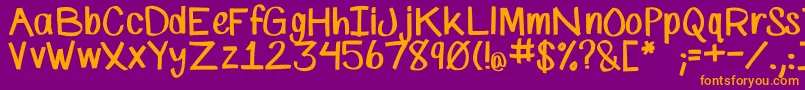 SpMarkerFont Font – Orange Fonts on Purple Background