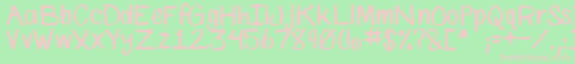 SpMarkerFont Font – Pink Fonts on Green Background