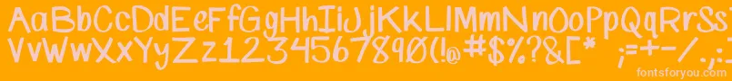 SpMarkerFont Font – Pink Fonts on Orange Background