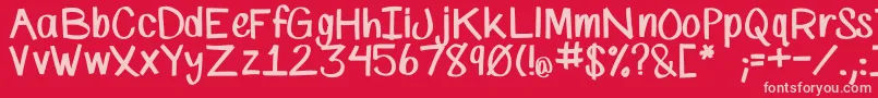 SpMarkerFont Font – Pink Fonts on Red Background