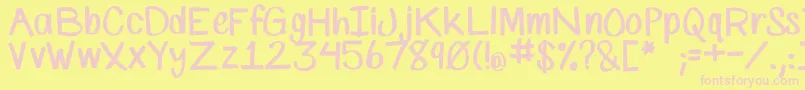 SpMarkerFont Font – Pink Fonts on Yellow Background