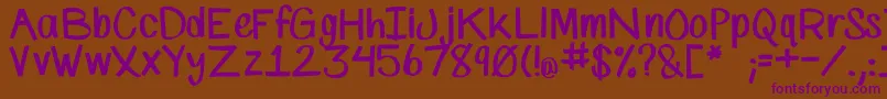 SpMarkerFont Font – Purple Fonts on Brown Background